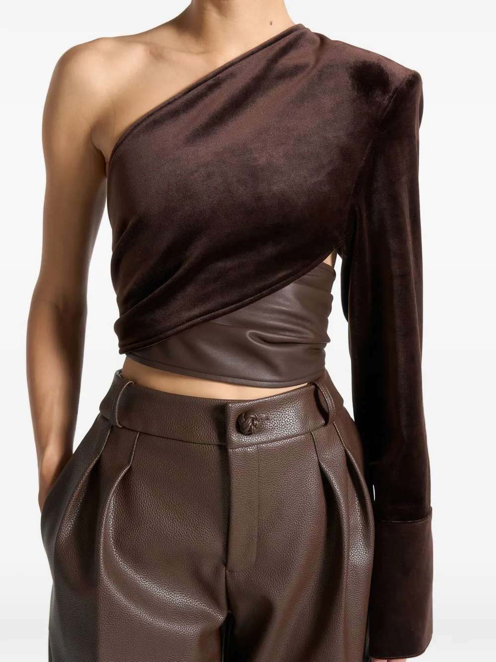 Manière De Voir Coralie asymmetrische top Bruin