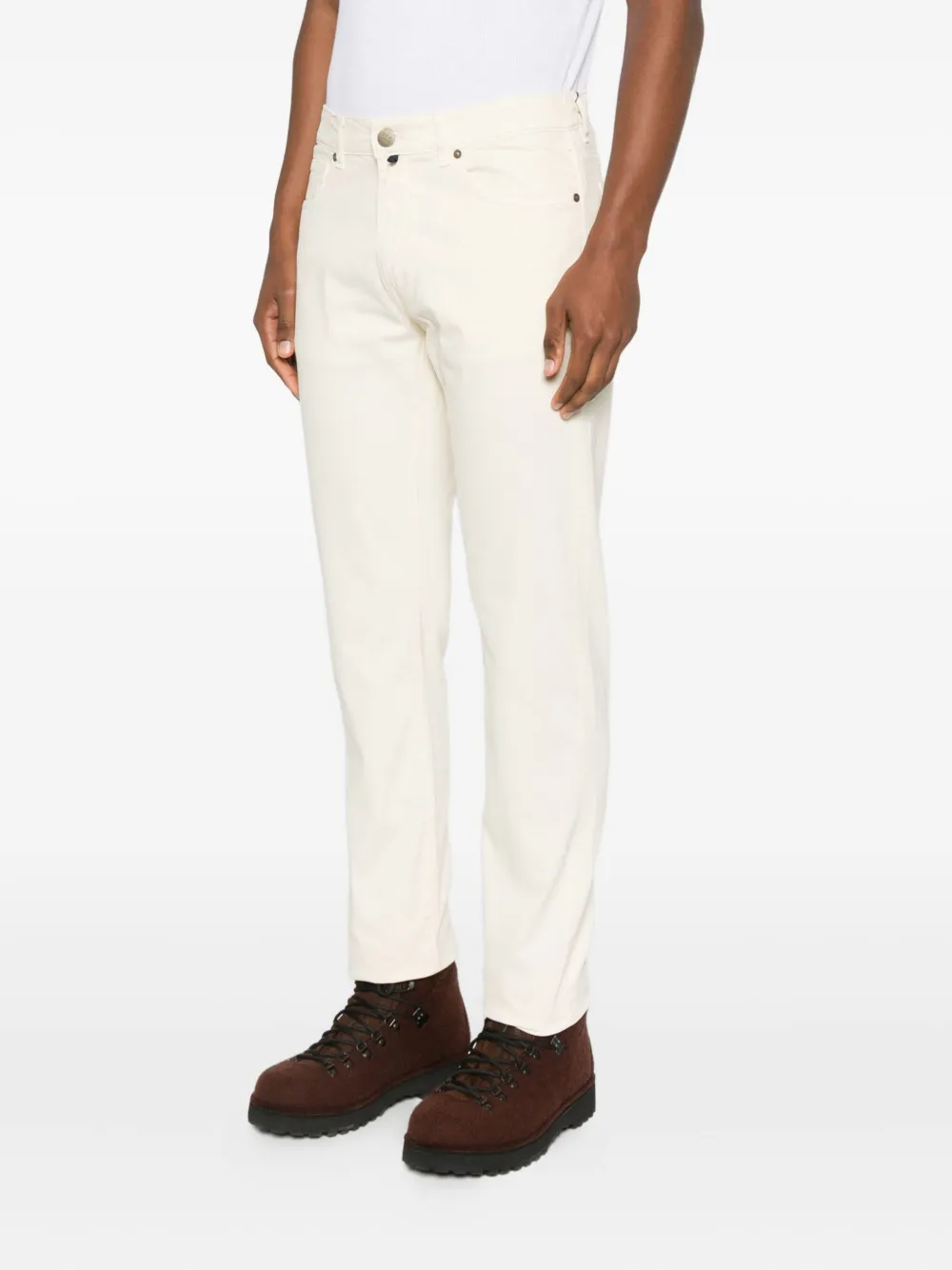 Incotex Broek met vijf zakken Wit