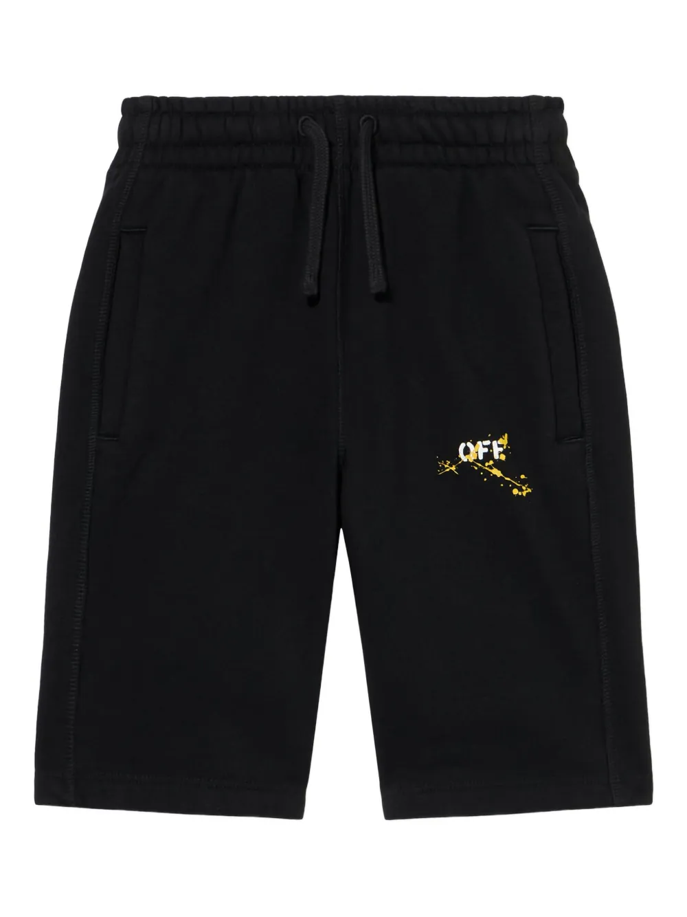 Off-White Kids splat diag sweatshorts | Black | Image 1
