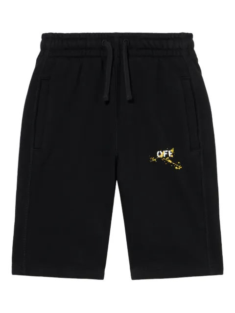 Off-White Kids splat diag sweatshorts