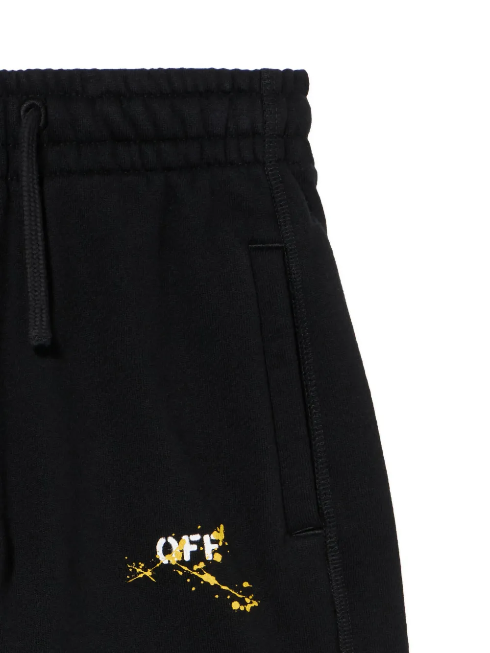 Off-White Kids Splat Diag trainingsshorts Zwart