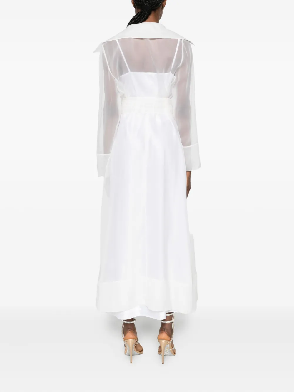 Lita Couture Clair Belted Maxi Dress In White