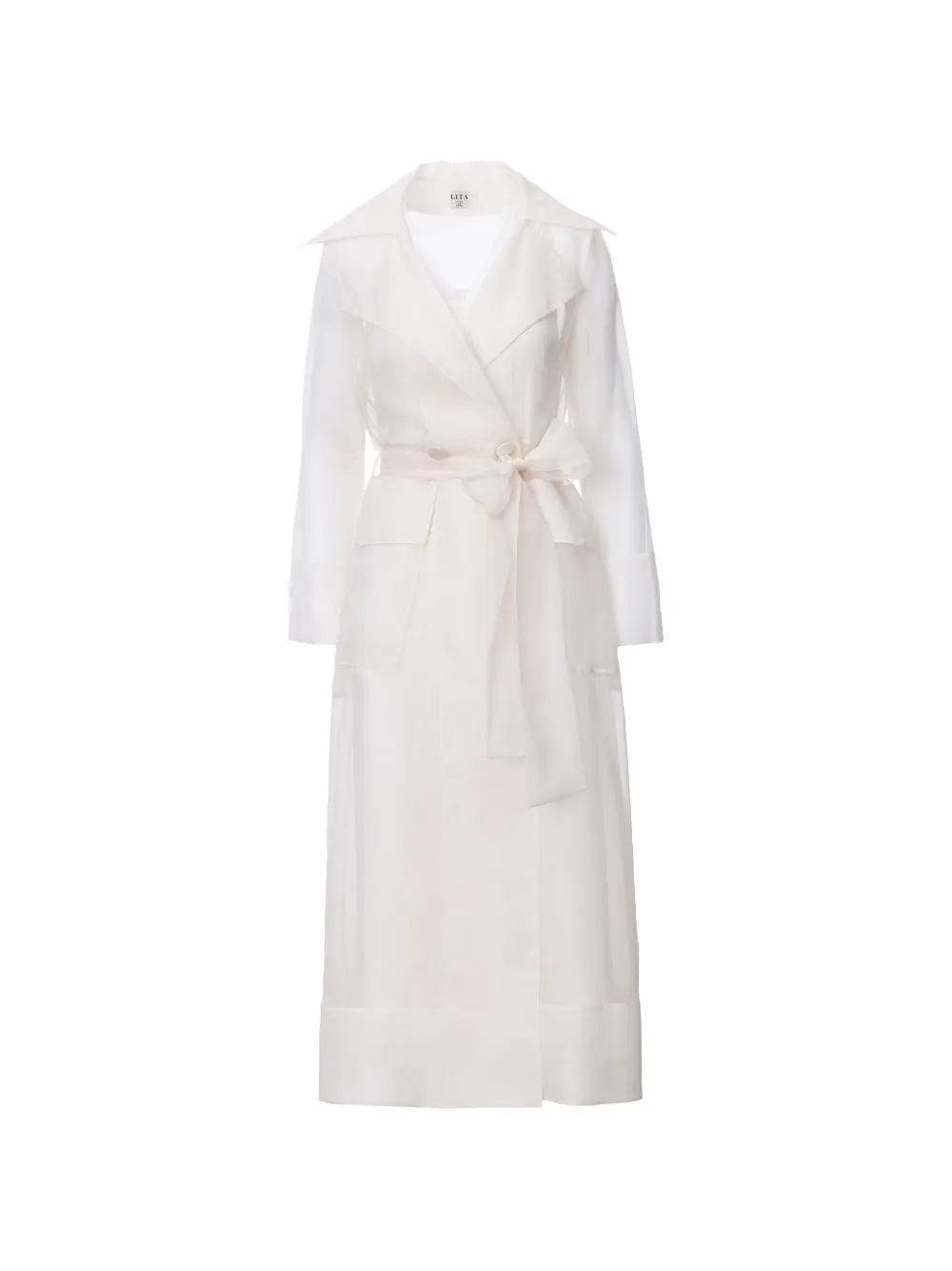 LITA COUTURE Clair belted maxi dress - Bianco