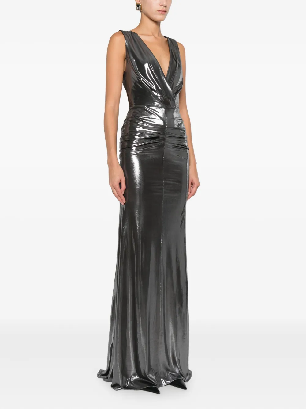Lita Couture Roche Dress In Metallic