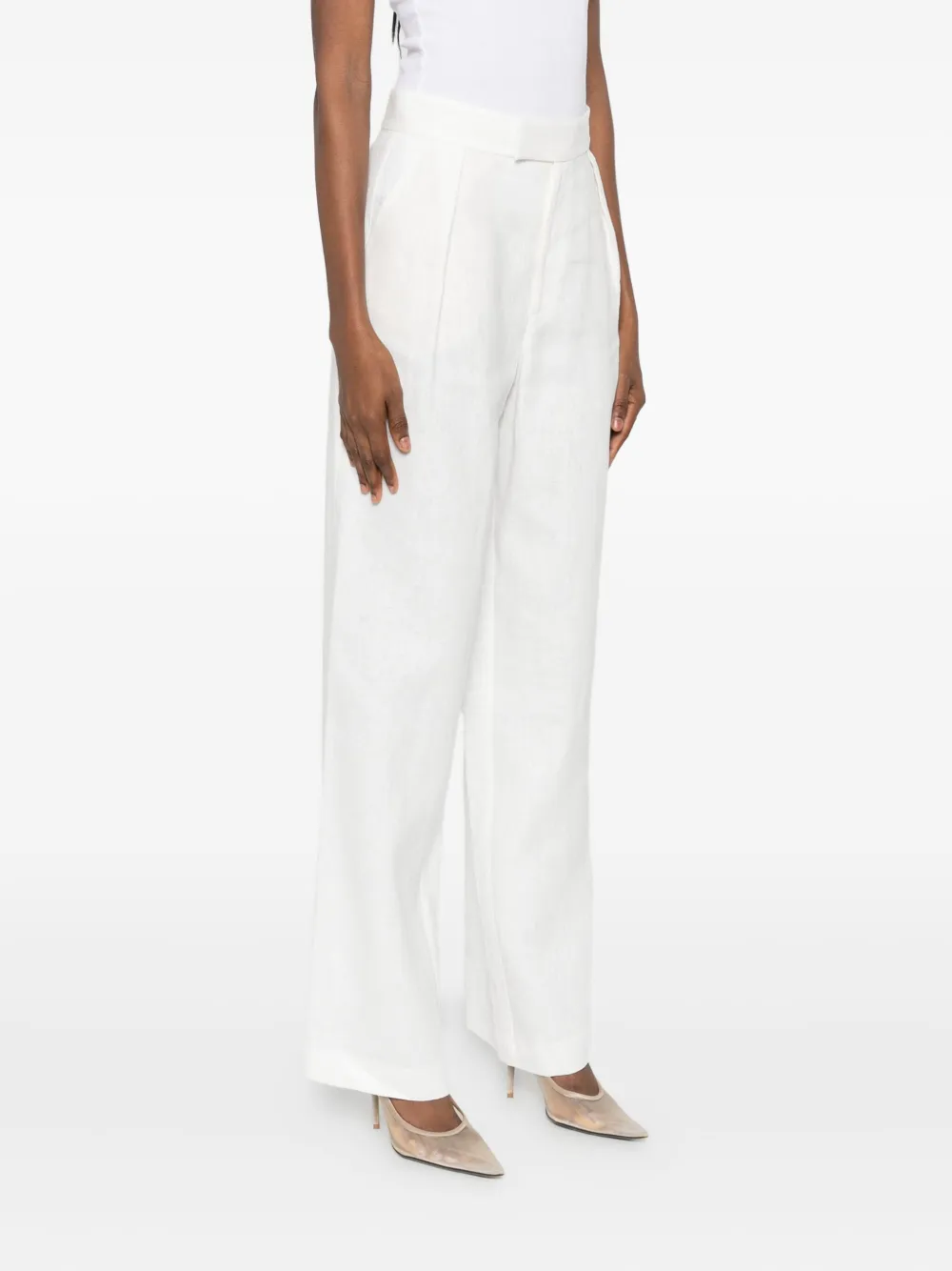 Lita Couture Pleat-detail Wide-leg Trousers In Animal Print