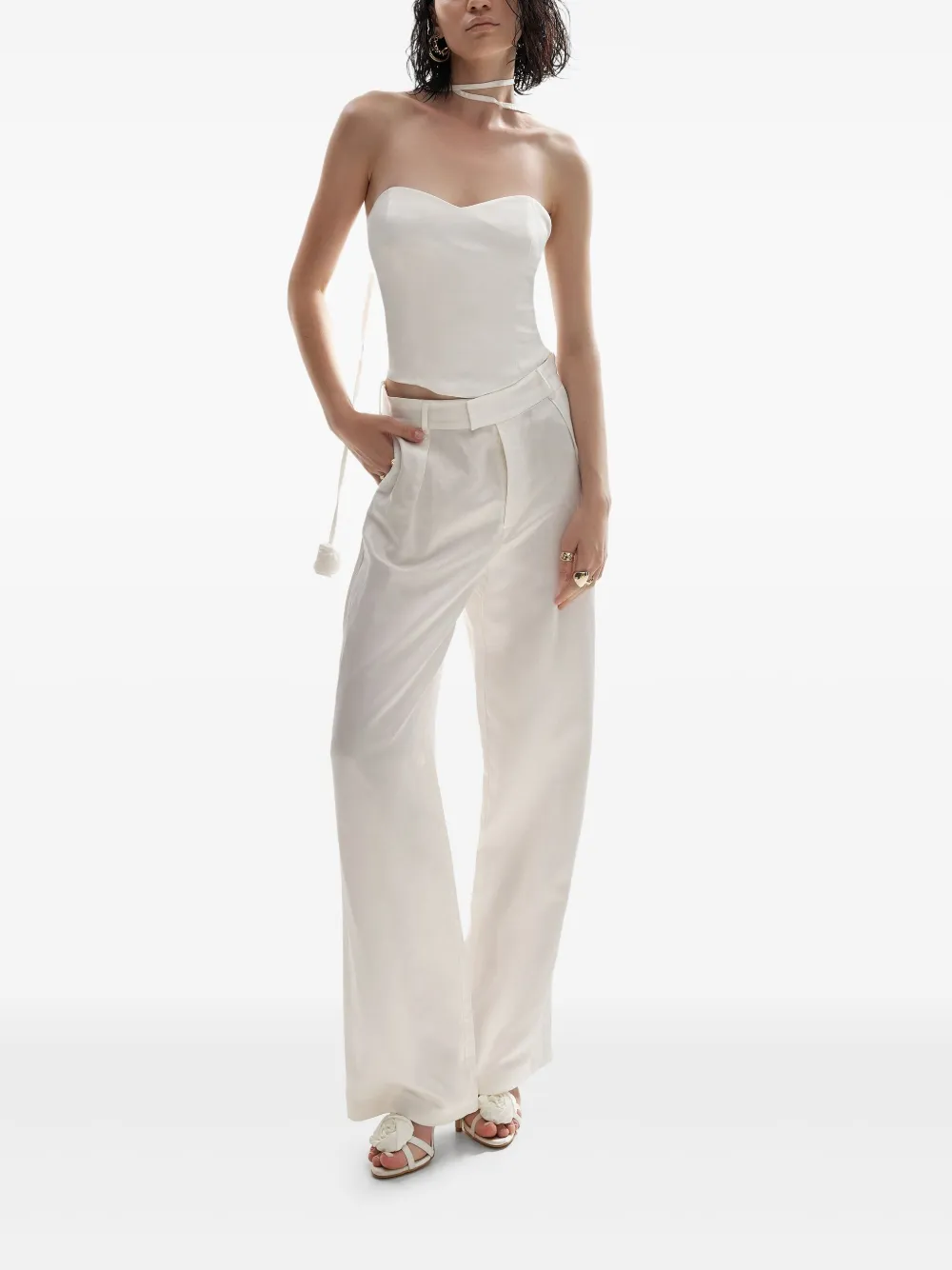 LITA COUTURE pleat-detail trousers | High Waisted Pants | Image 2