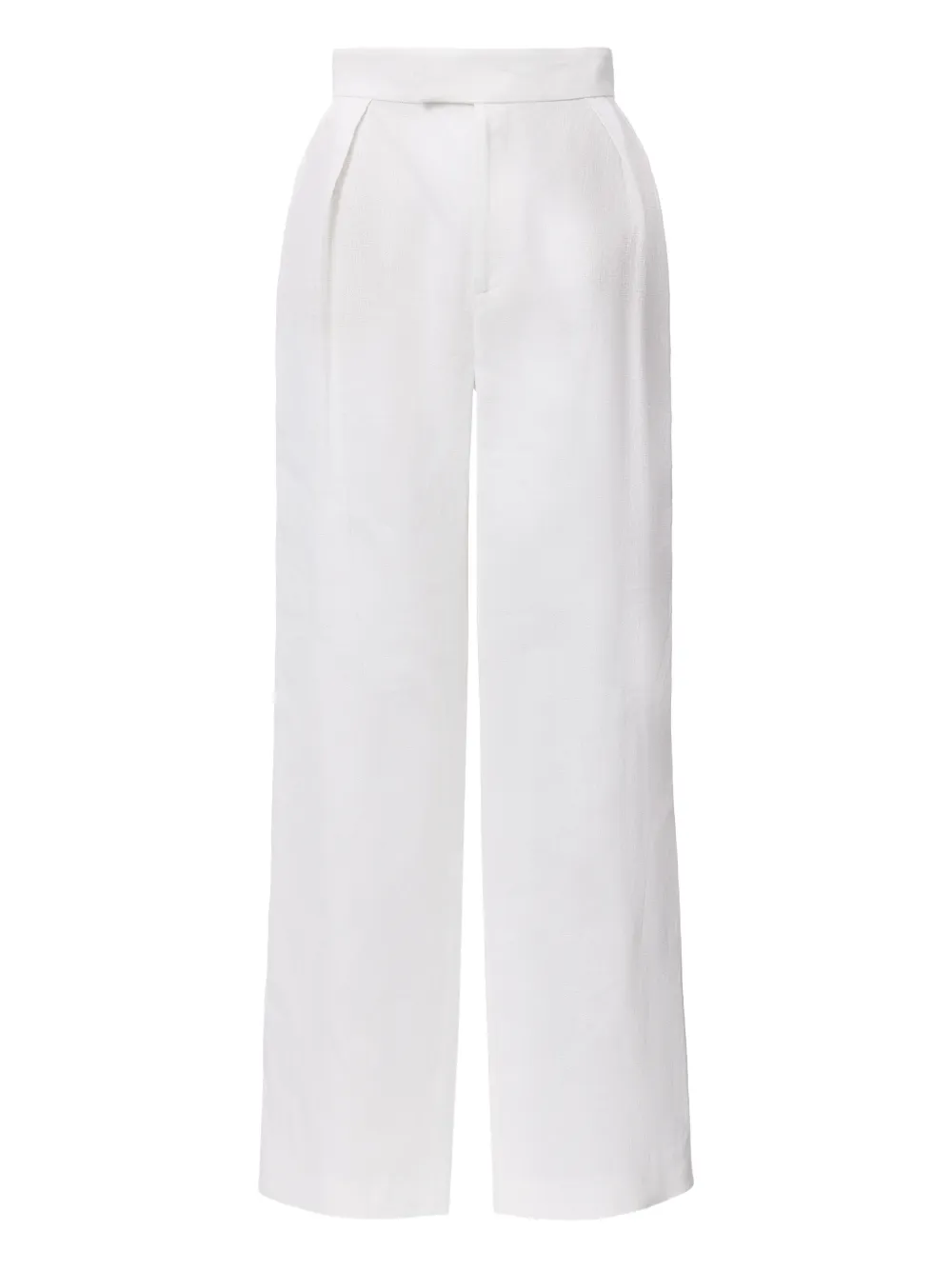 LITA COUTURE pleat-detail wide-leg trousers - Weiß