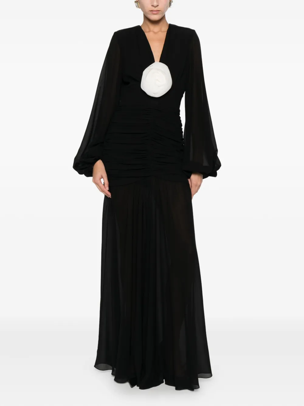 LITA COUTURE Fleur jurk - Zwart