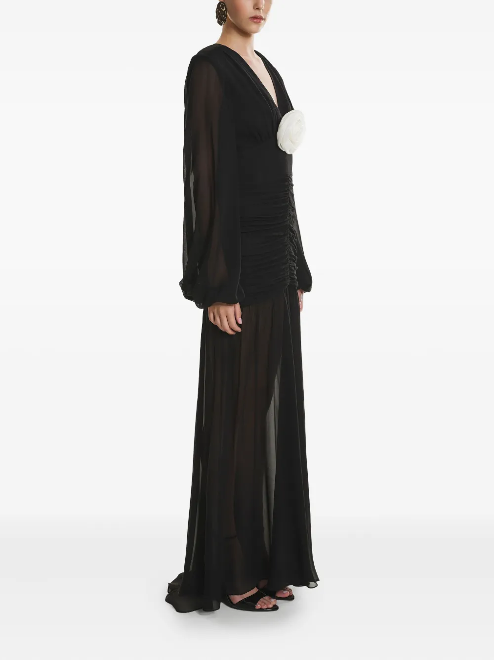  Lita Couture Fleur Maxi Dress - Black 