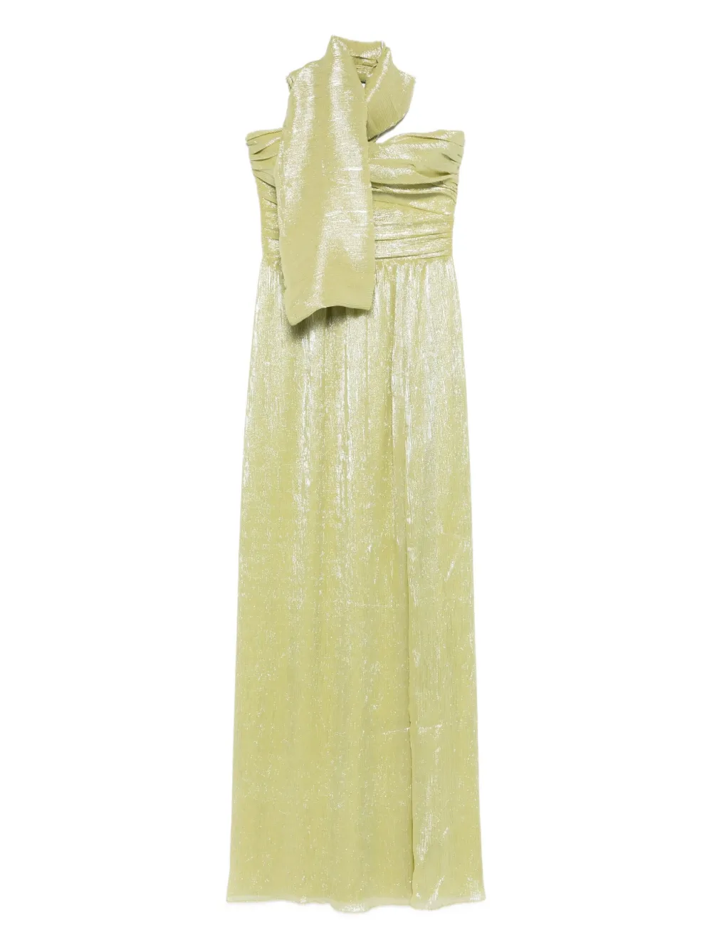 Lita Couture Thais Scarf-detail Maxi Dress In Green