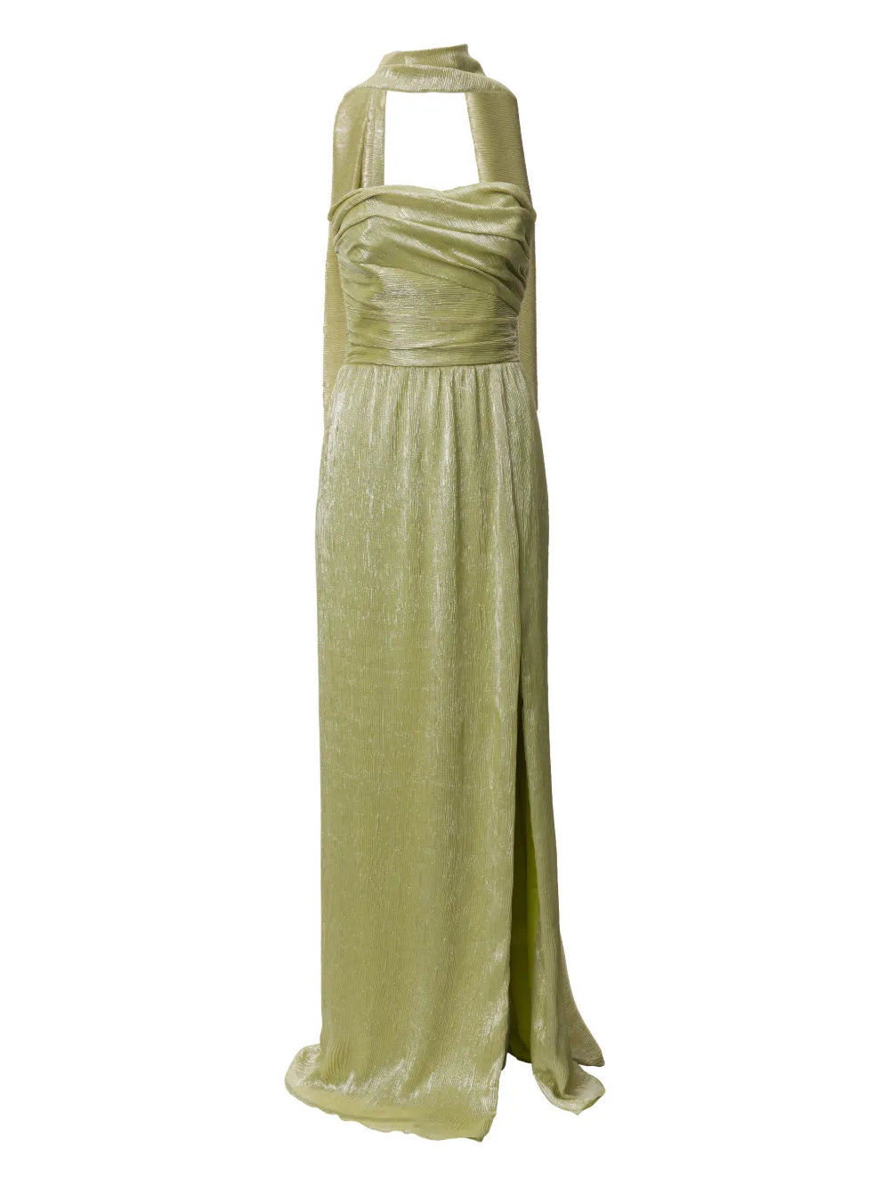 LITA COUTURE Thais scarf-detail maxi dress - Green