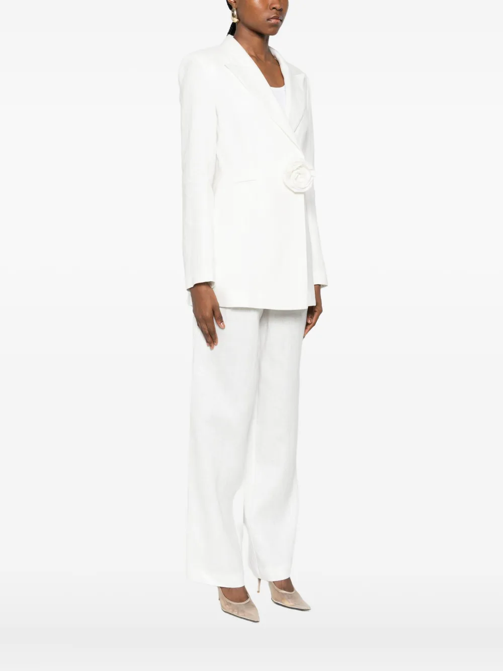 Lita Couture Alix Blazer In White