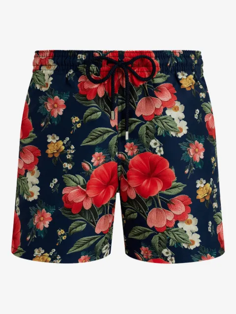 Vilebrequin elasticated-waistband floral-print swim shorts