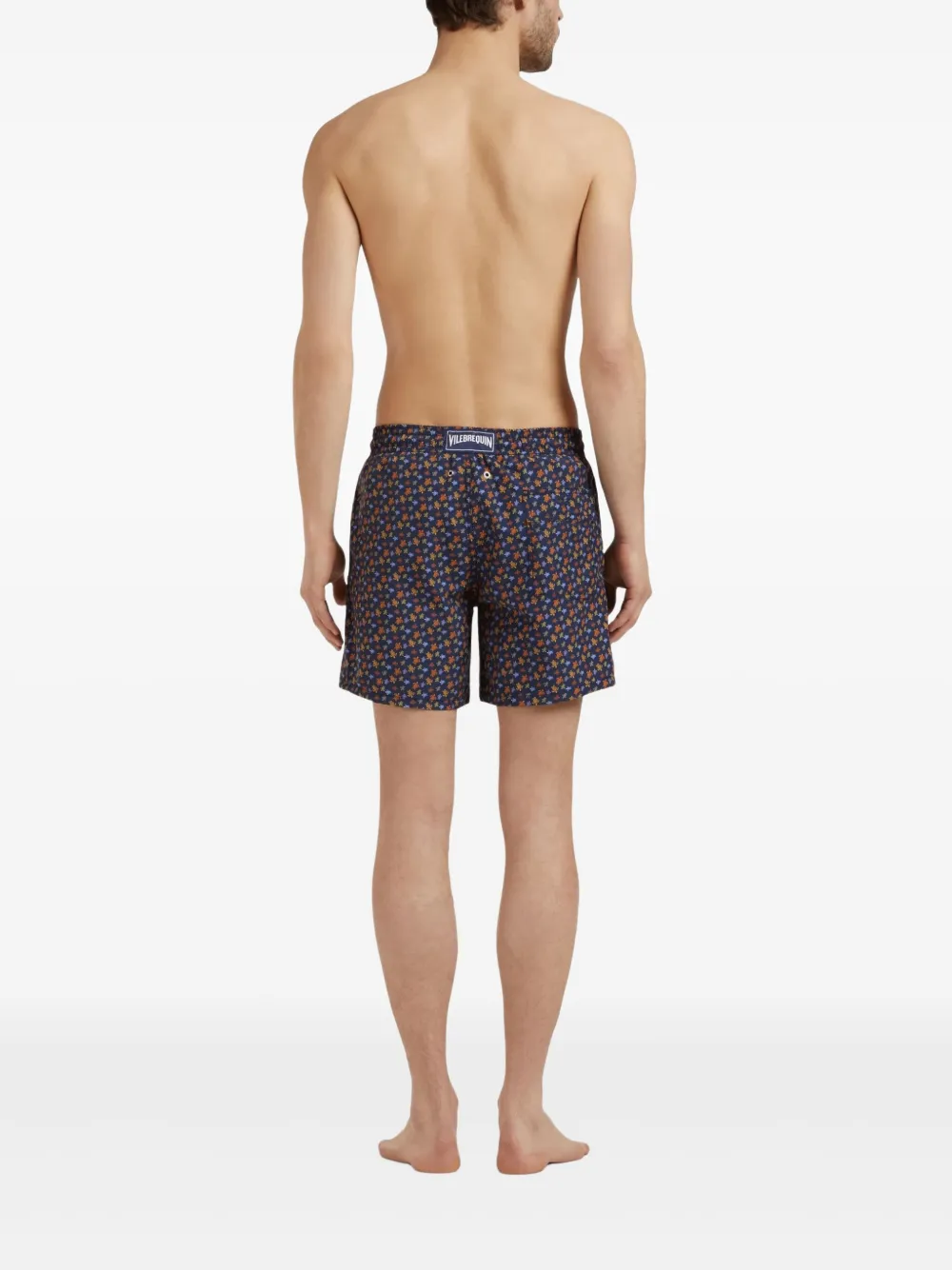 Vilebrequin Zwembroek met trekkoord en schildpad-print Blauw