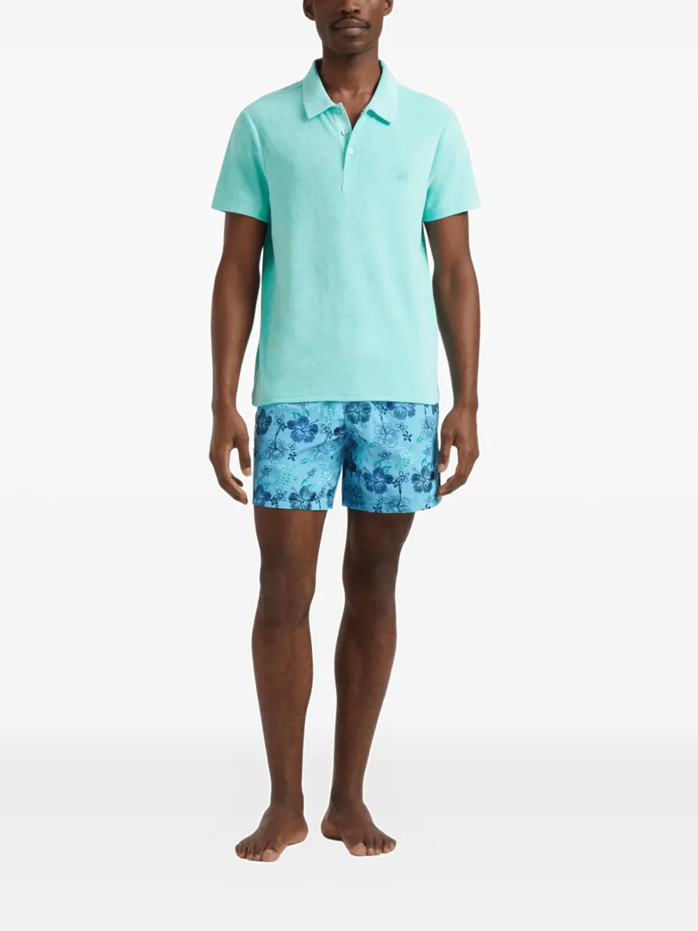 Vilebrequin turtle-embroidered polo shirt - Blauw