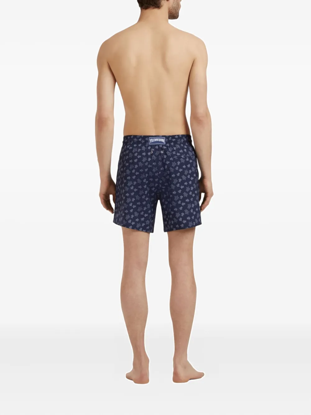 Vilebrequin Zwembroek met trekkoord en schildpad-print Blauw
