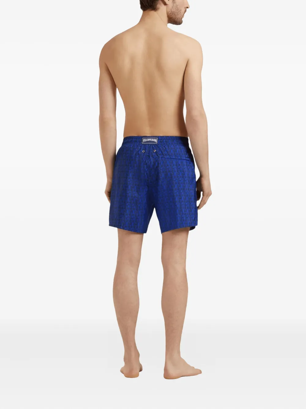 Vilebrequin Zwembroek met trekkoord en schildpadden Blauw