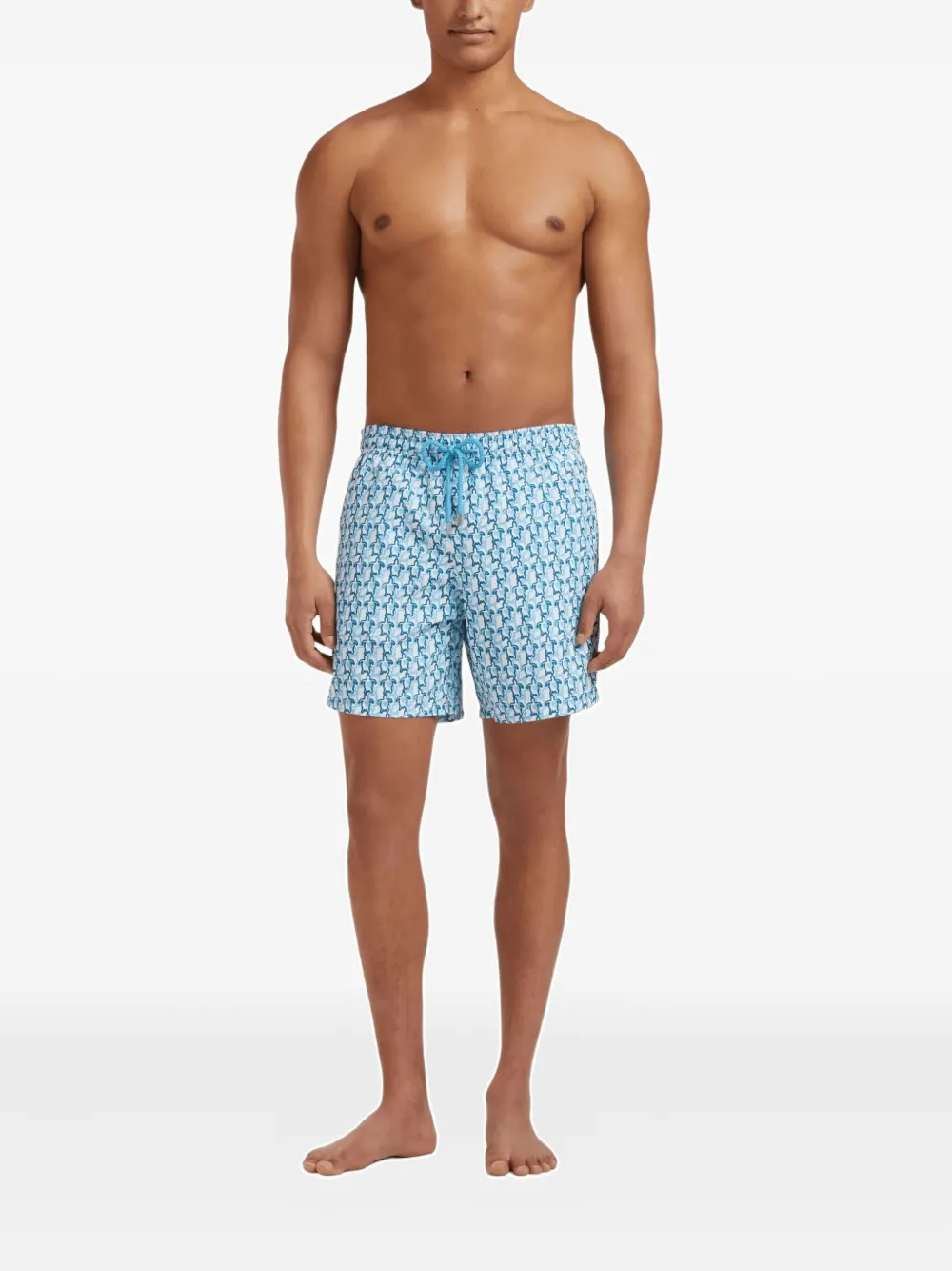 Vilebrequin Zwembroek met schildpadprint Blauw