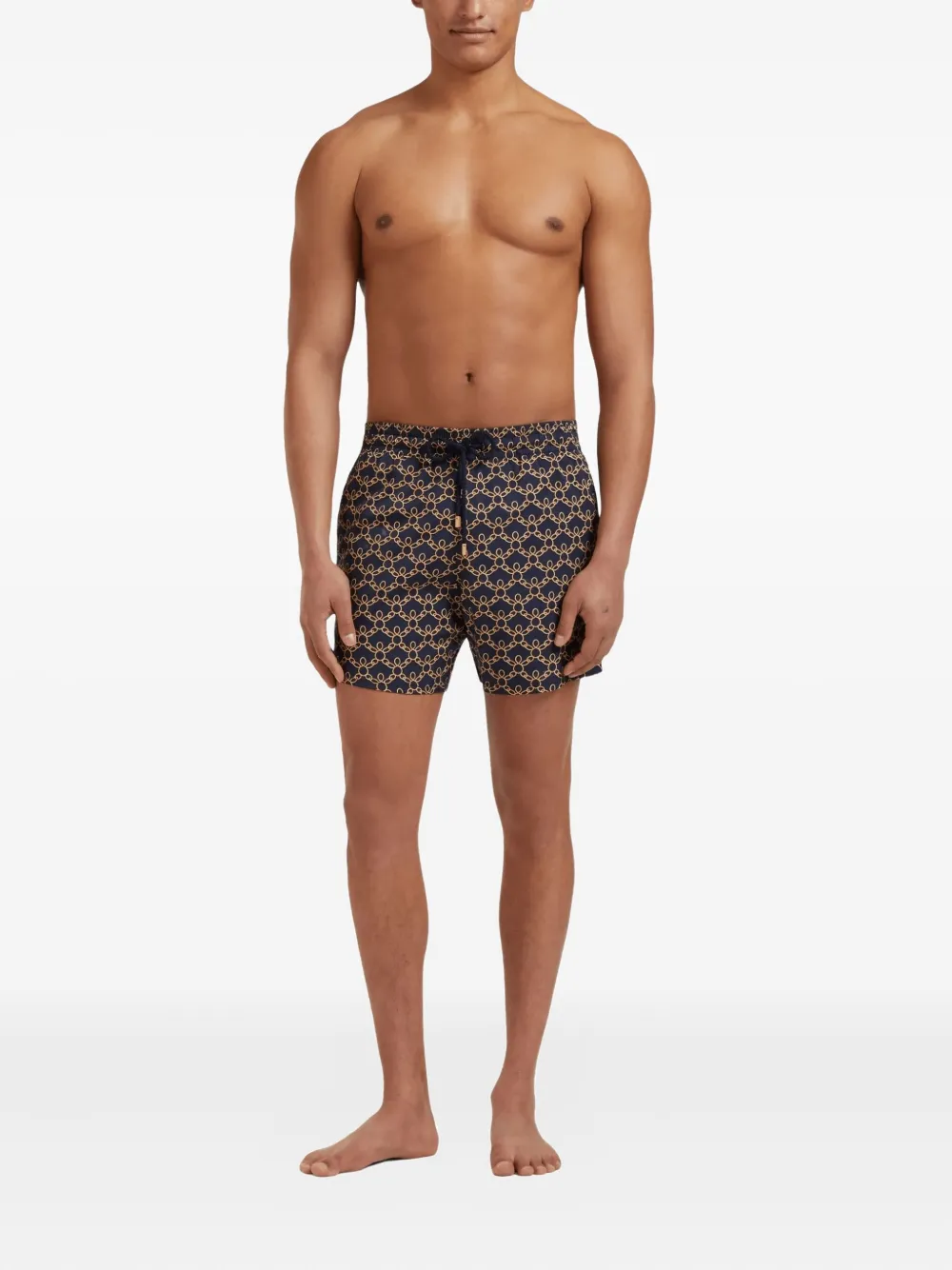 Vilebrequin Zwembroek met elastische tailleband Blauw