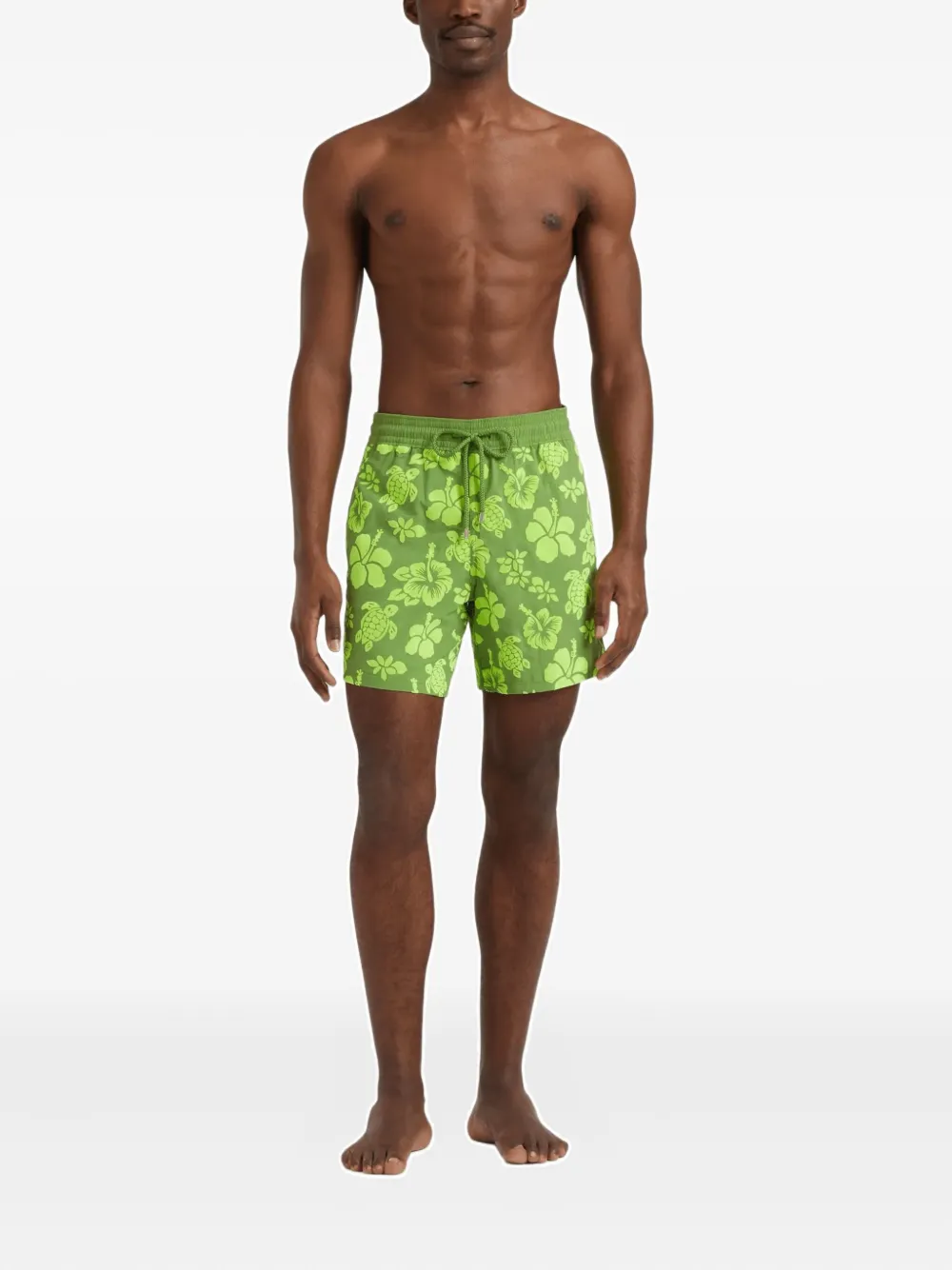 Vilebrequin Zwembroek met elastische tailleband Groen