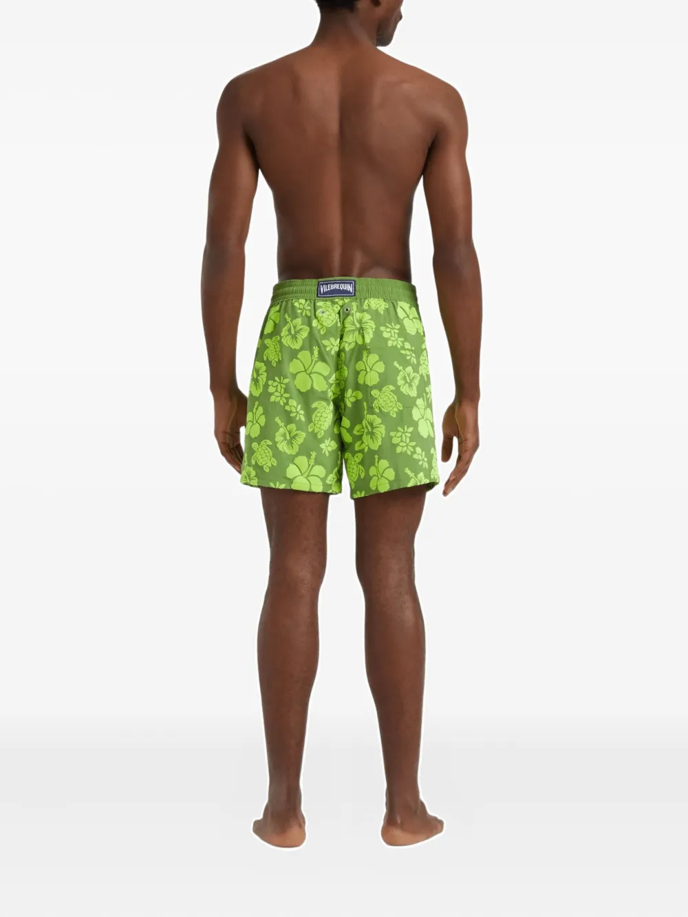 Vilebrequin Zwembroek met elastische tailleband Groen