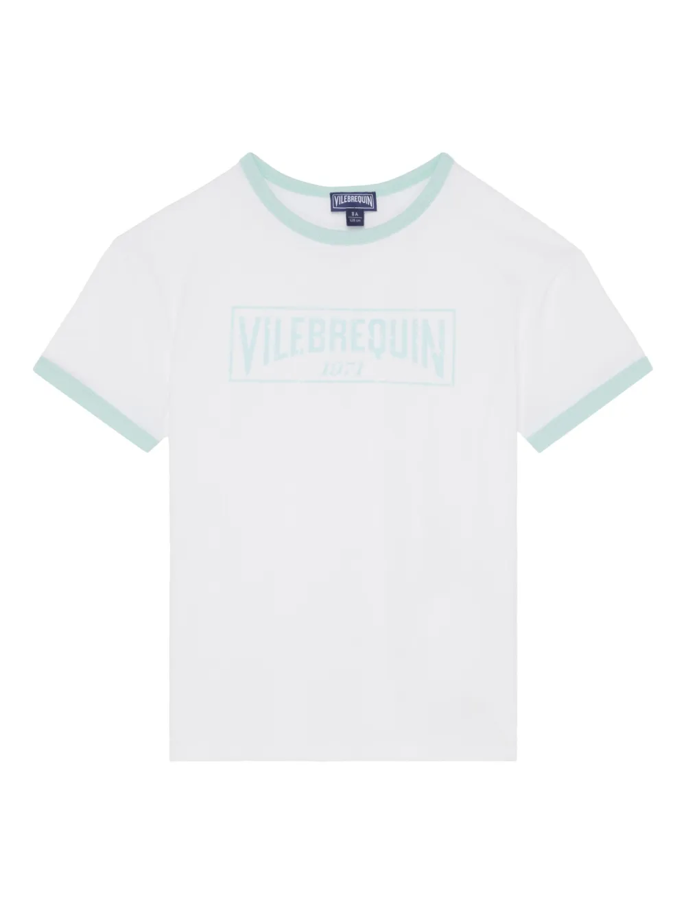 Vilebrequin Kids logo-print trim T-shirt - Bianco