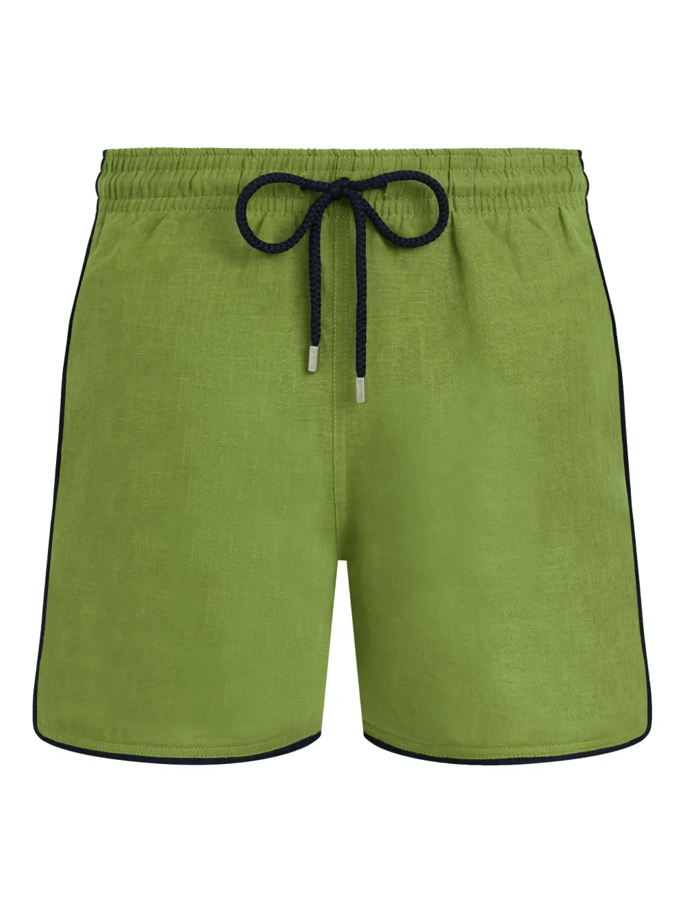 Vilebrequin drawstring piped linen swim shorts | verde | Image 1