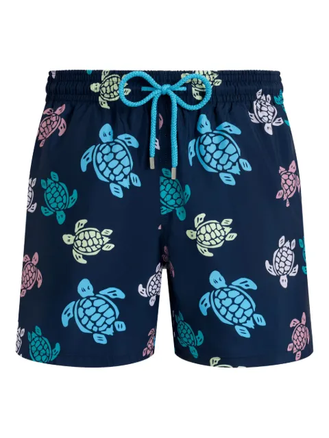 Vilebrequin drawstring turtle-print swim shorts