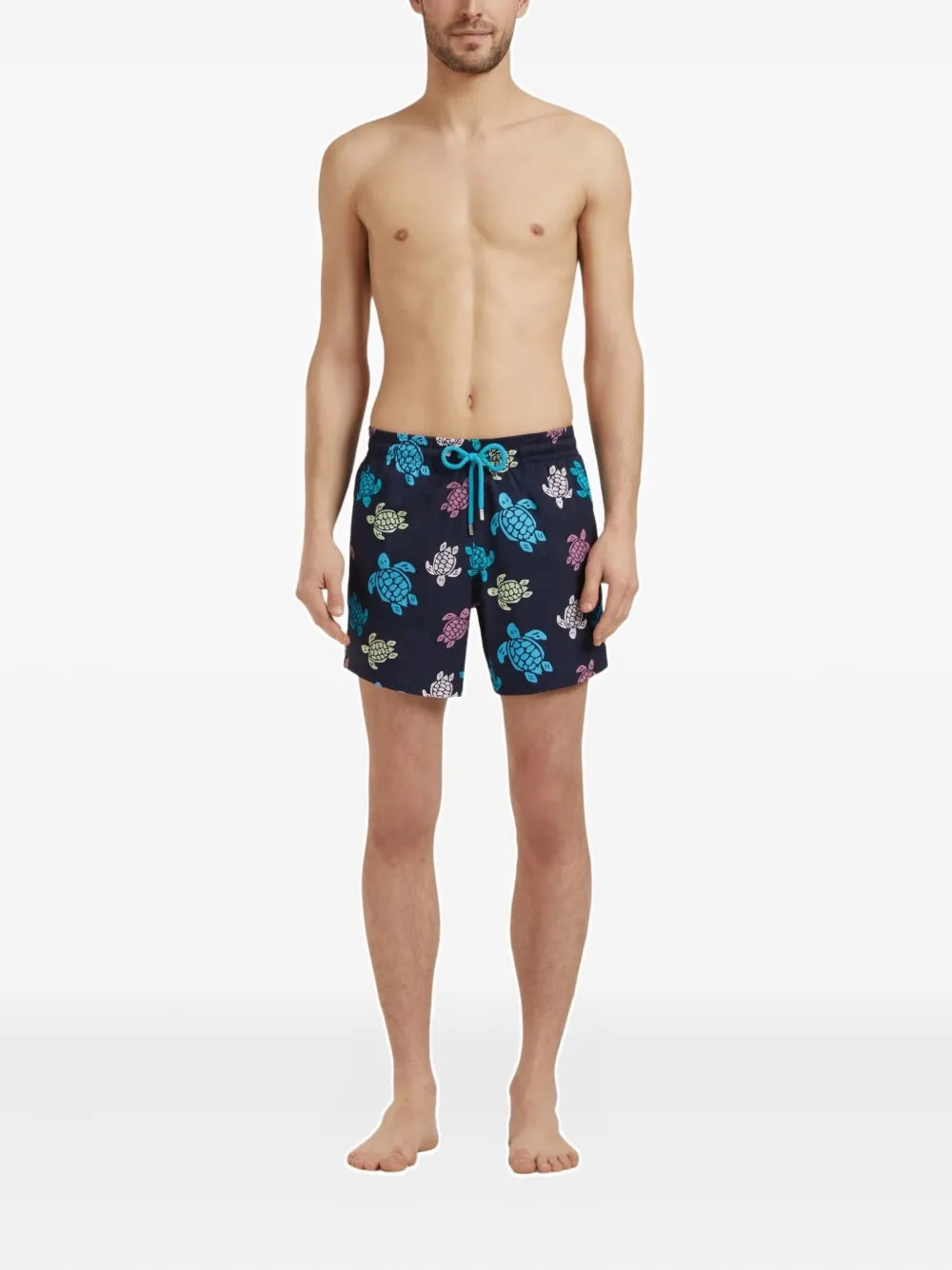 Vilebrequin Tahiti zwembroek met schildpadprint Blauw