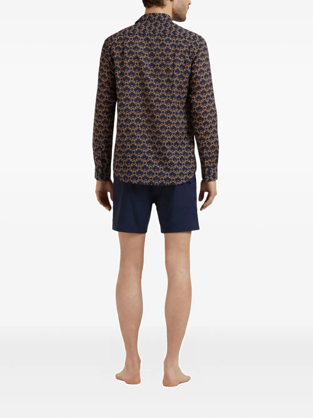 Vilebrequin Long-sleeve Turtle Shirt In Blue