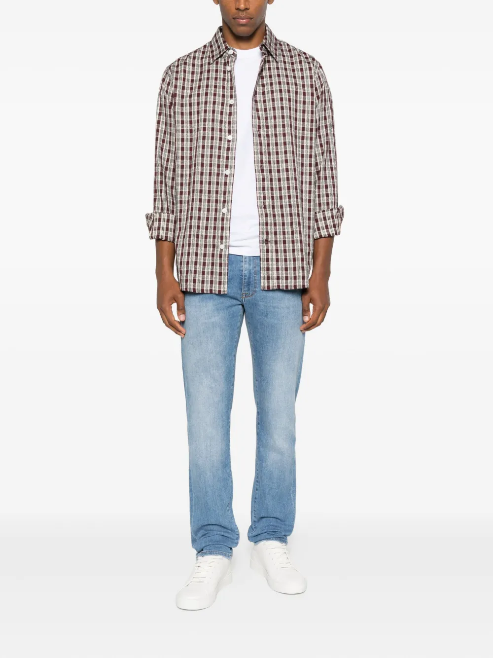 Incotex Broek met vijf zakken - Blauw