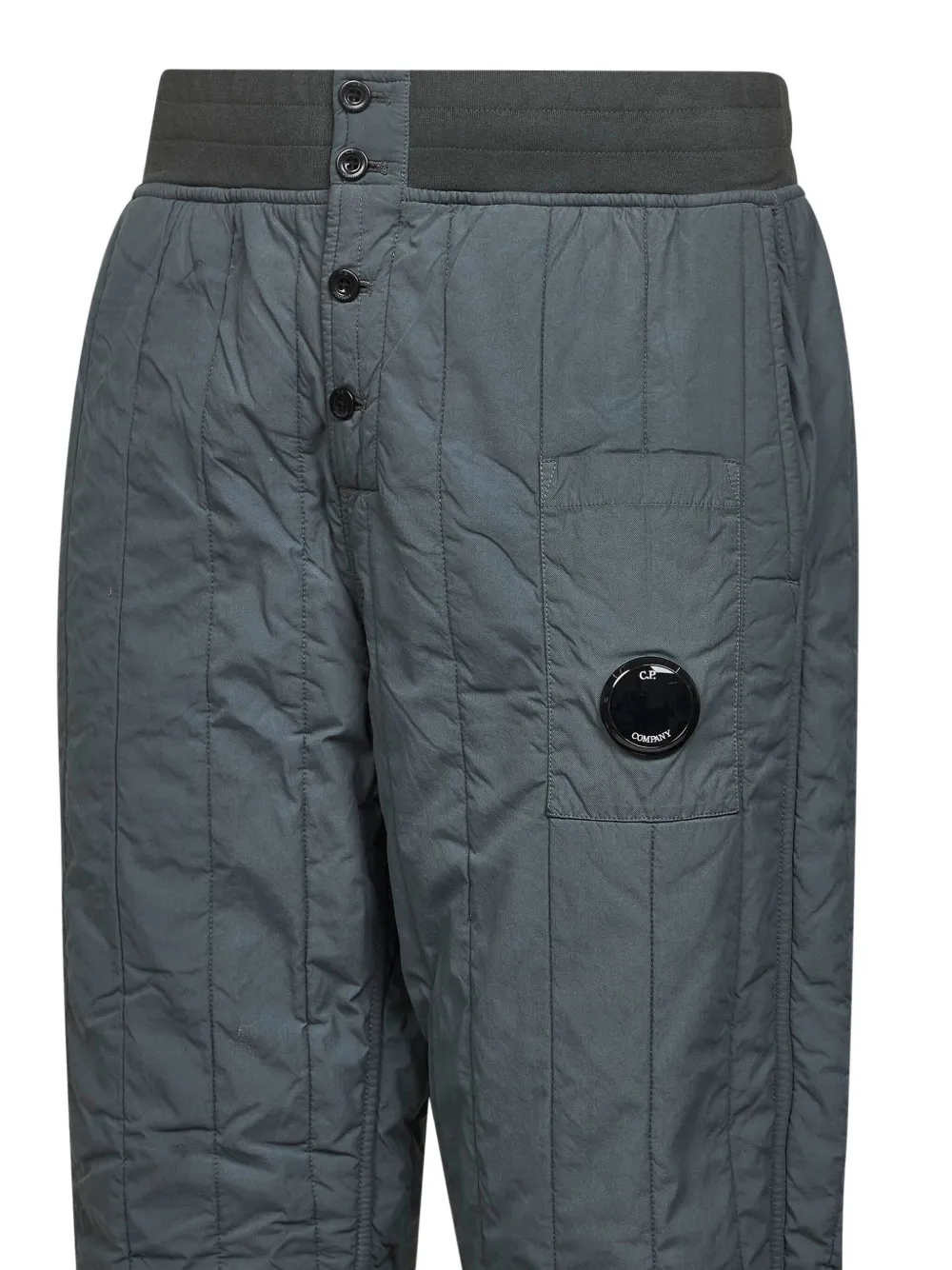 C.p. Company Grey Gd Liner Padded Jogger Trousers In Blue