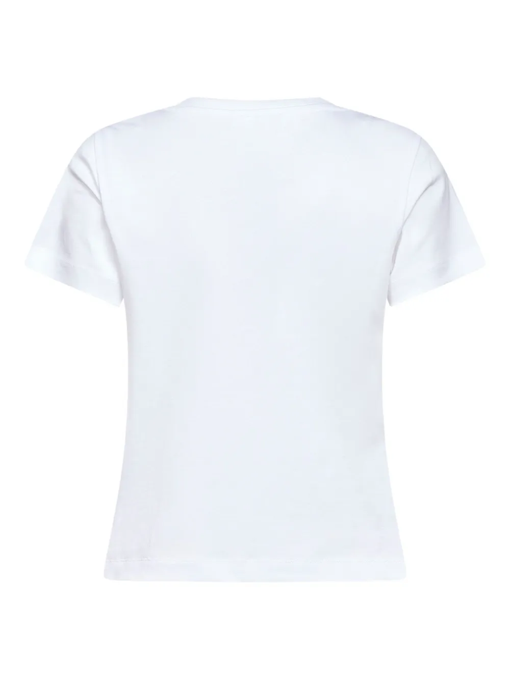Moncler Crew Neck Short Sleeve T-shirt With Embroidery In White
