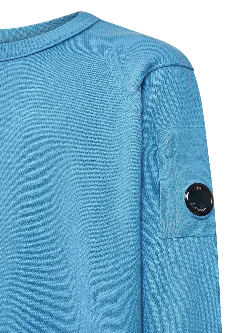 C.P. Company Trui met ronde hals en Lens-zak Blauw