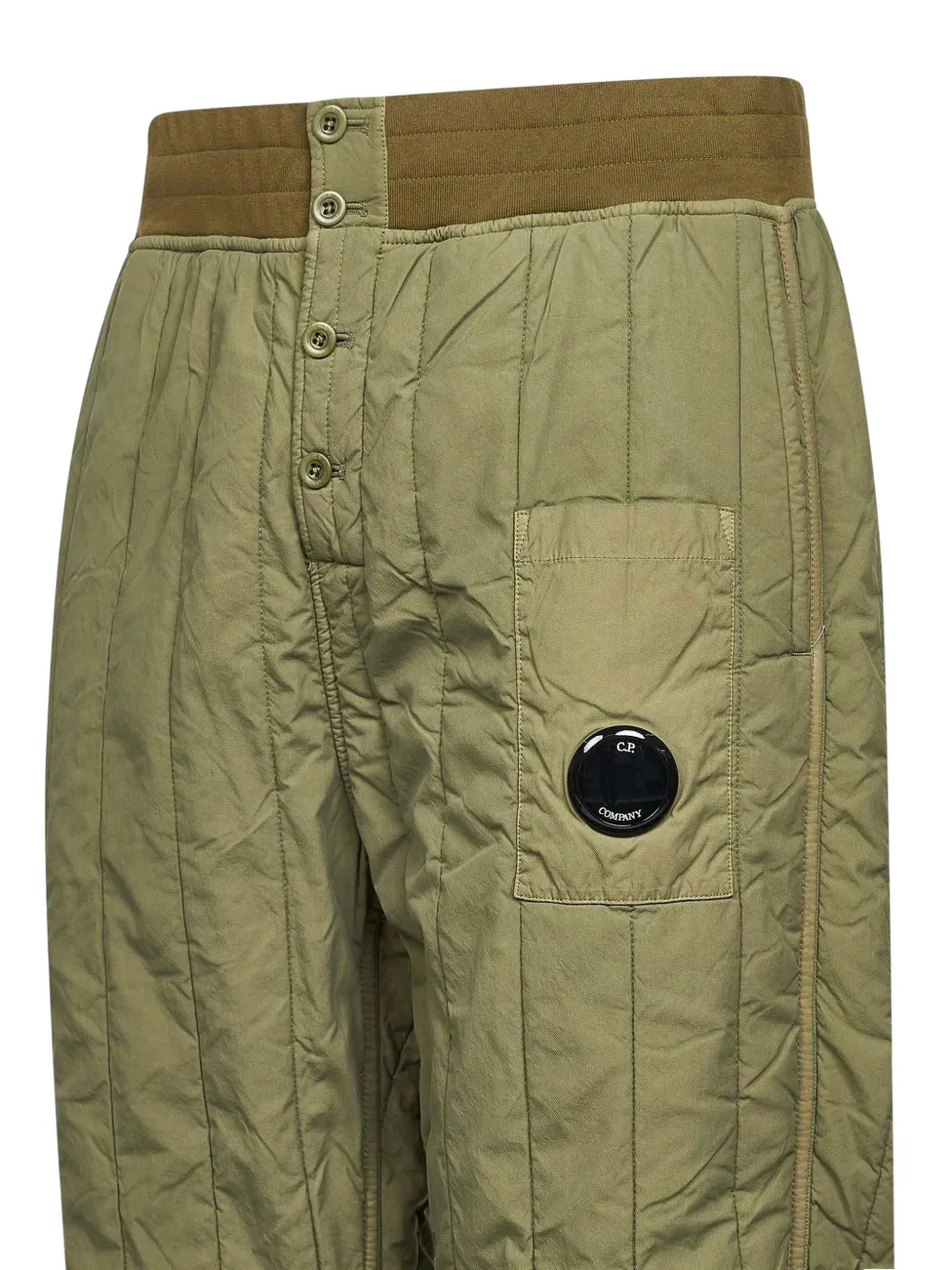 C.p. Company Gd Quilted Patch-pocket Track Pants In Green