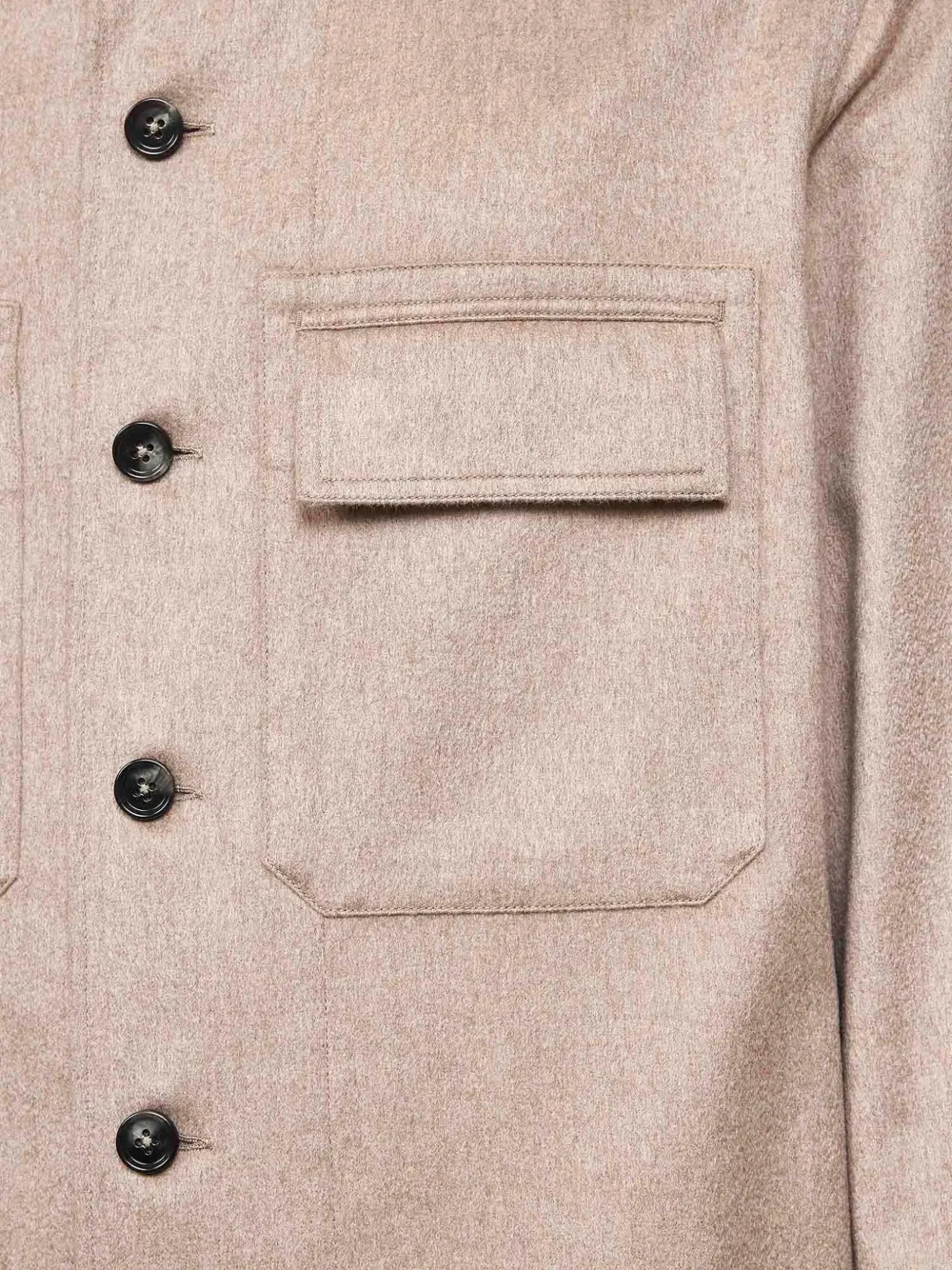 Zegna Shirtjack met borstzak Beige