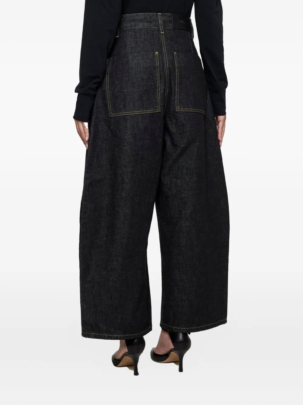 Studio Nicholson wide-leg jeans - Zwart