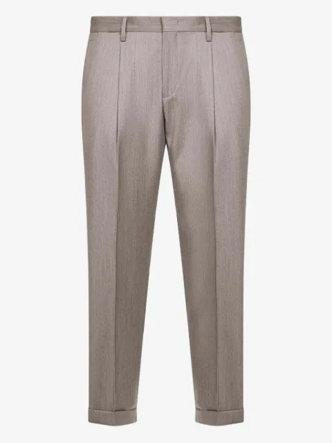 D4.0 pleat turn-up trousers