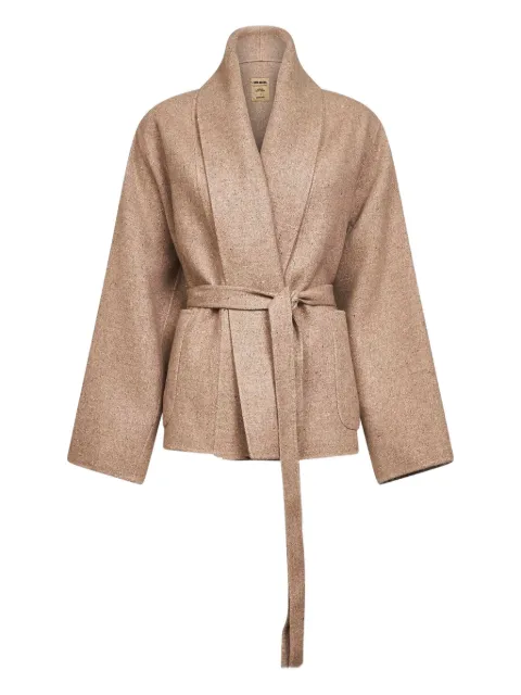Uma Wang shawl-collar belted jacket