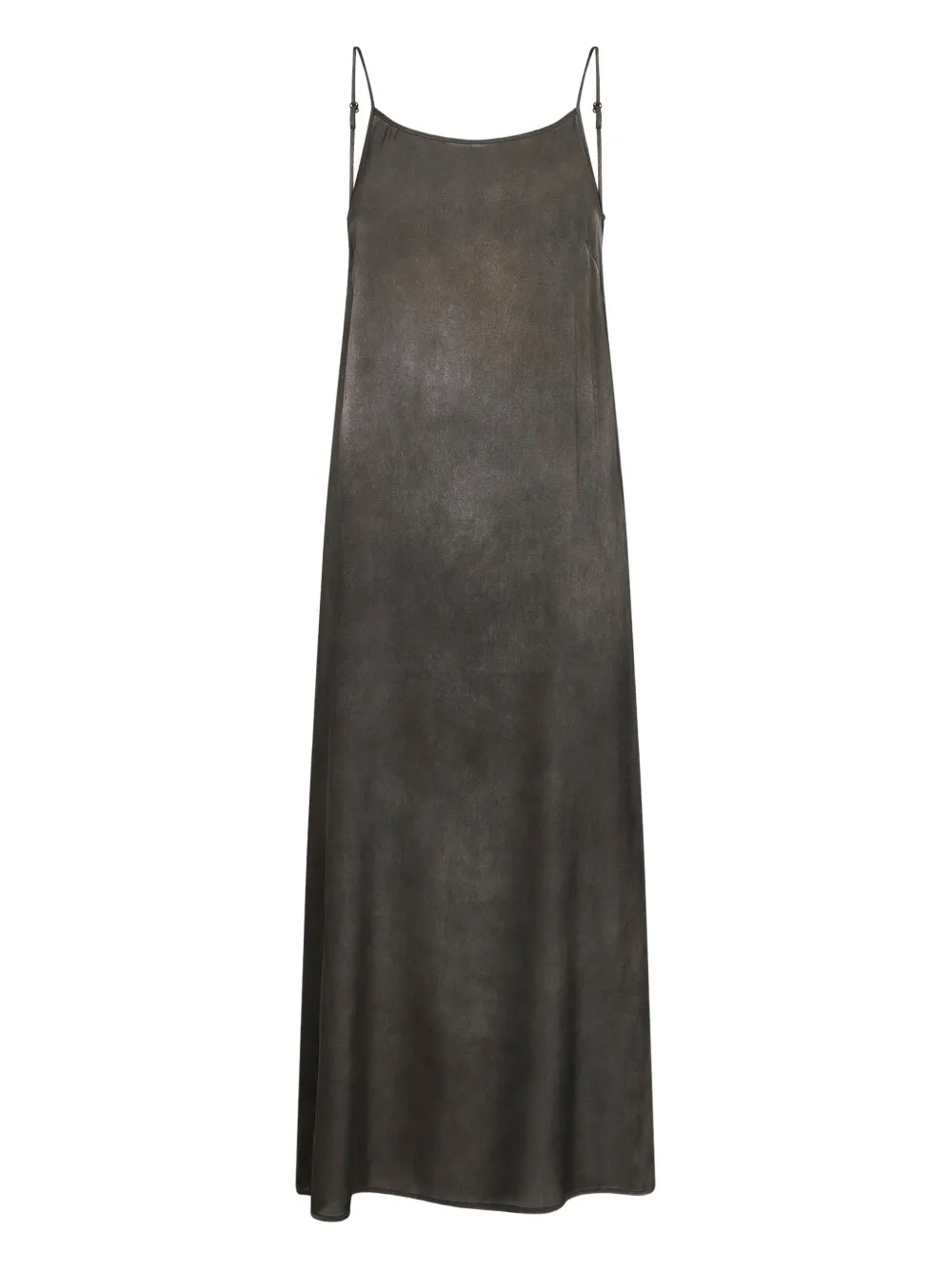 Uma Wang Backless Silk Midi Dress With Adjustable Straps In Gray