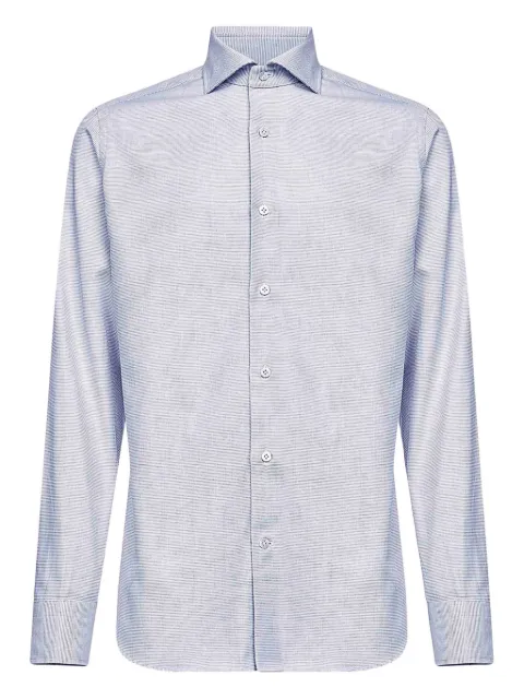 D4.0 buttoned-jacquard shirt