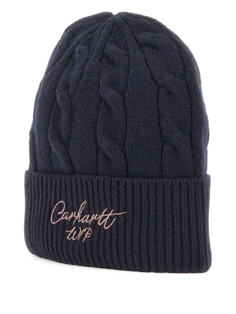 Carhartt WIP cable-knit embroidered-detail beanie