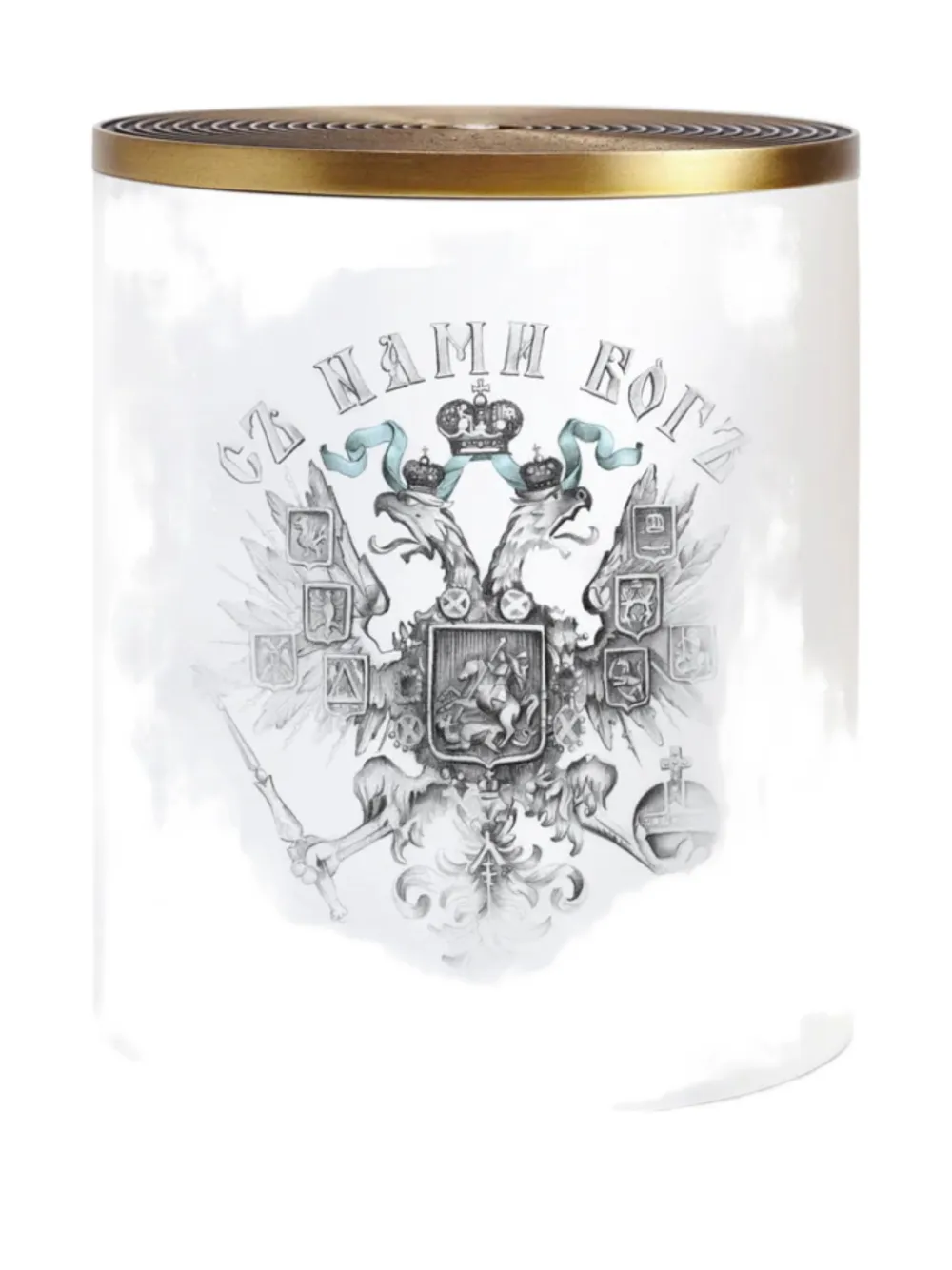 L'Objet Thé Russe Nª 75 graphic-print candle (pack tree) | White | Image 1