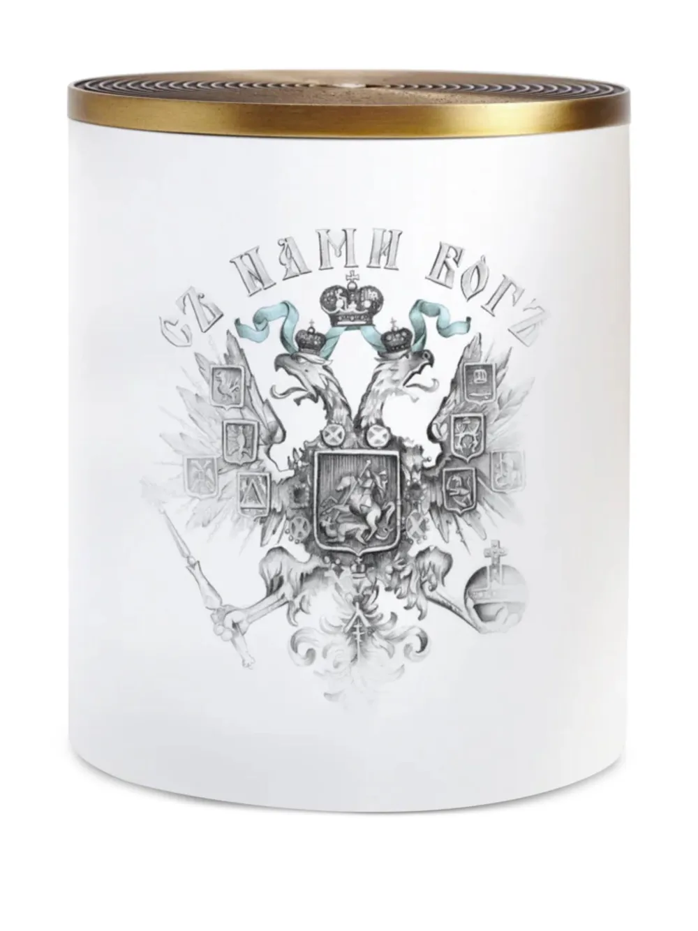 L'Objet Thé Russe Nª 75 graphic-print candle (pack tree) | White | Image 1