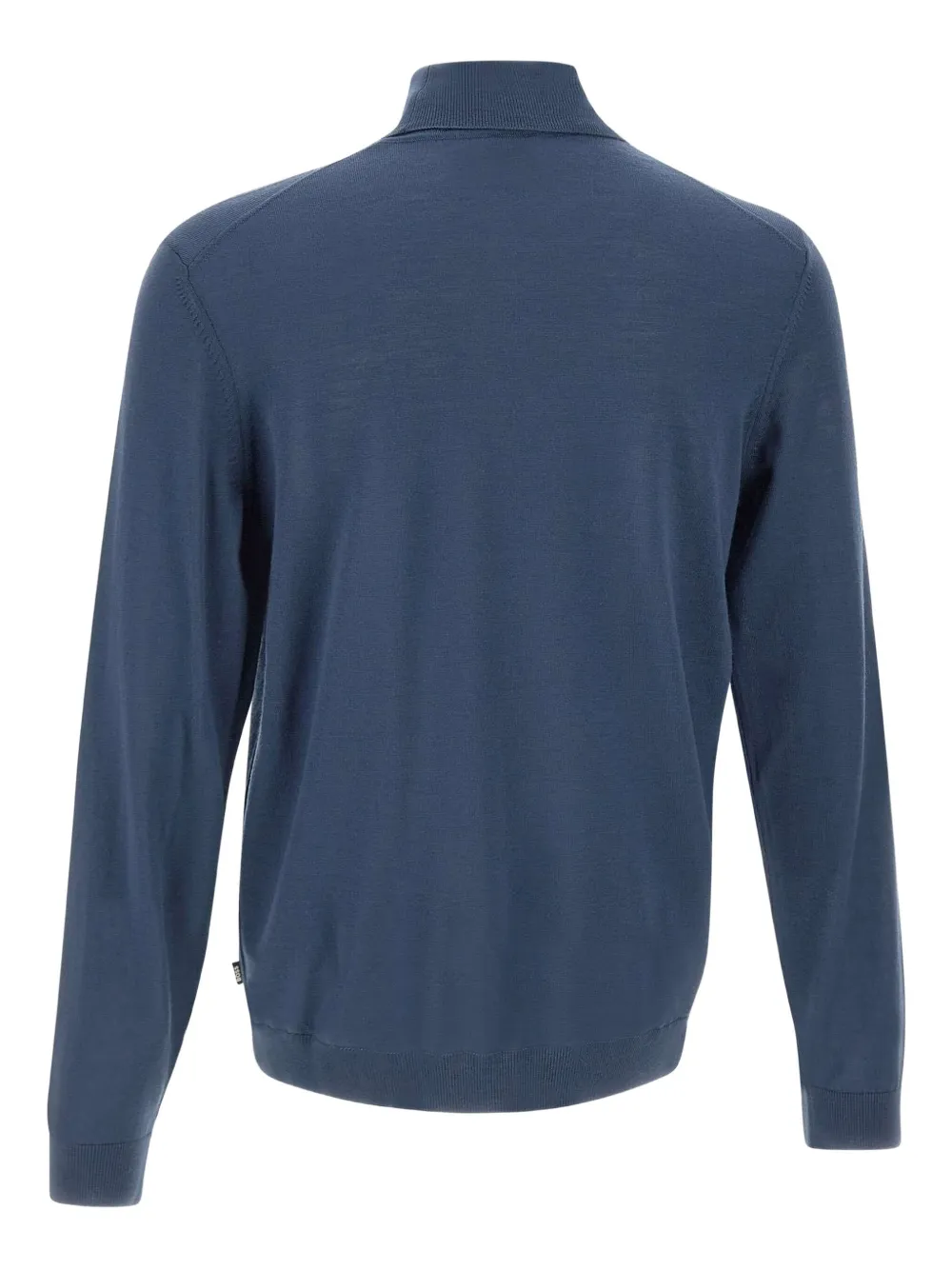 BOSS turtleneck ribbed sweater - Blauw