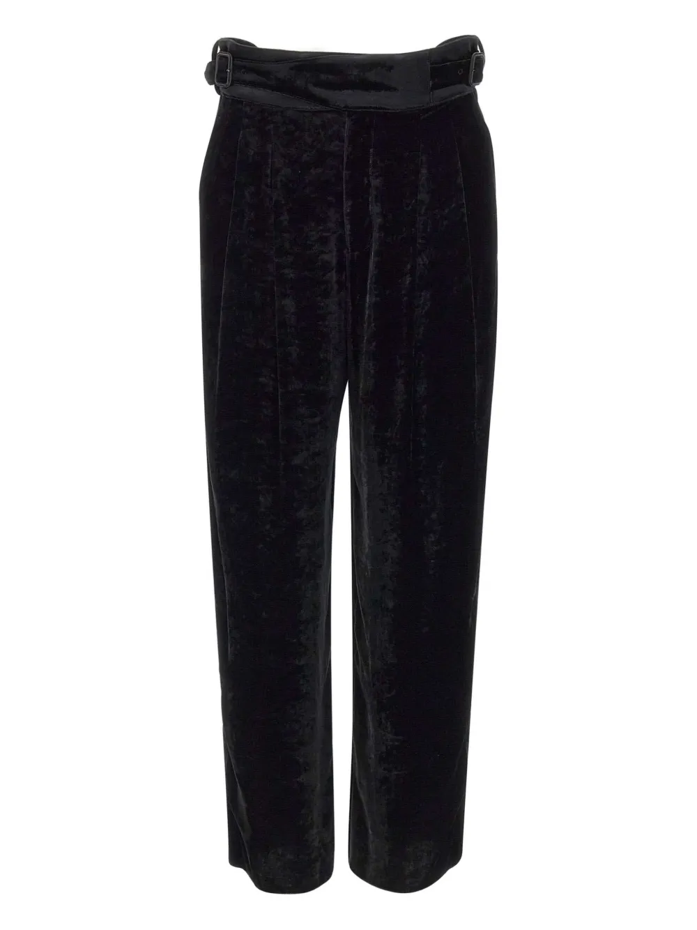 Emporio Armani buckle-detail trousers - Nero