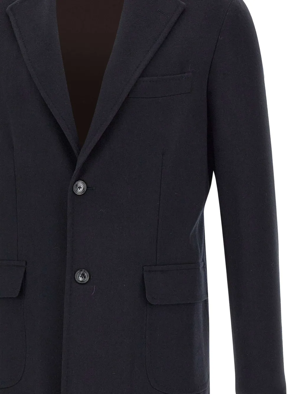 Barba Jas met klepzak en halve ceintuur Blauw