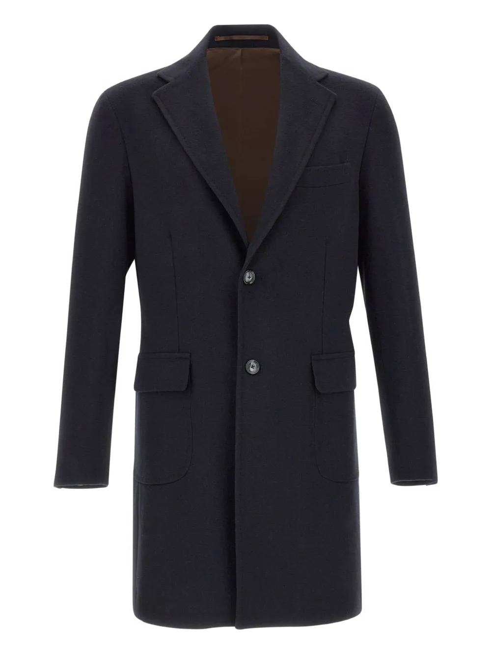 Barba flap-pocket half-belt coat | Blue | Image 1