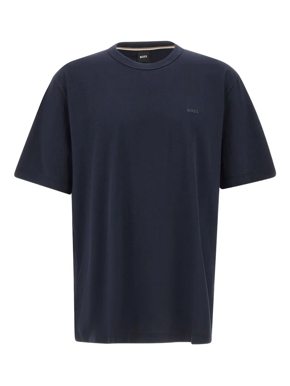 Hugo Boss Crew Neck Embroidered T-shirt In Blue