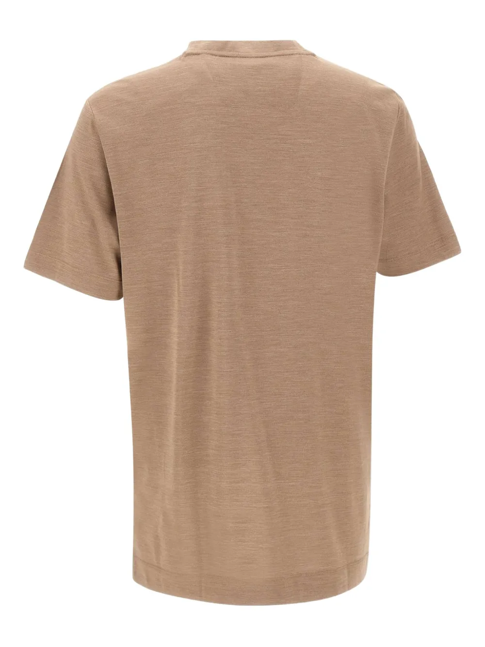 BOSS Overlay T-shirt met ronde hals Beige